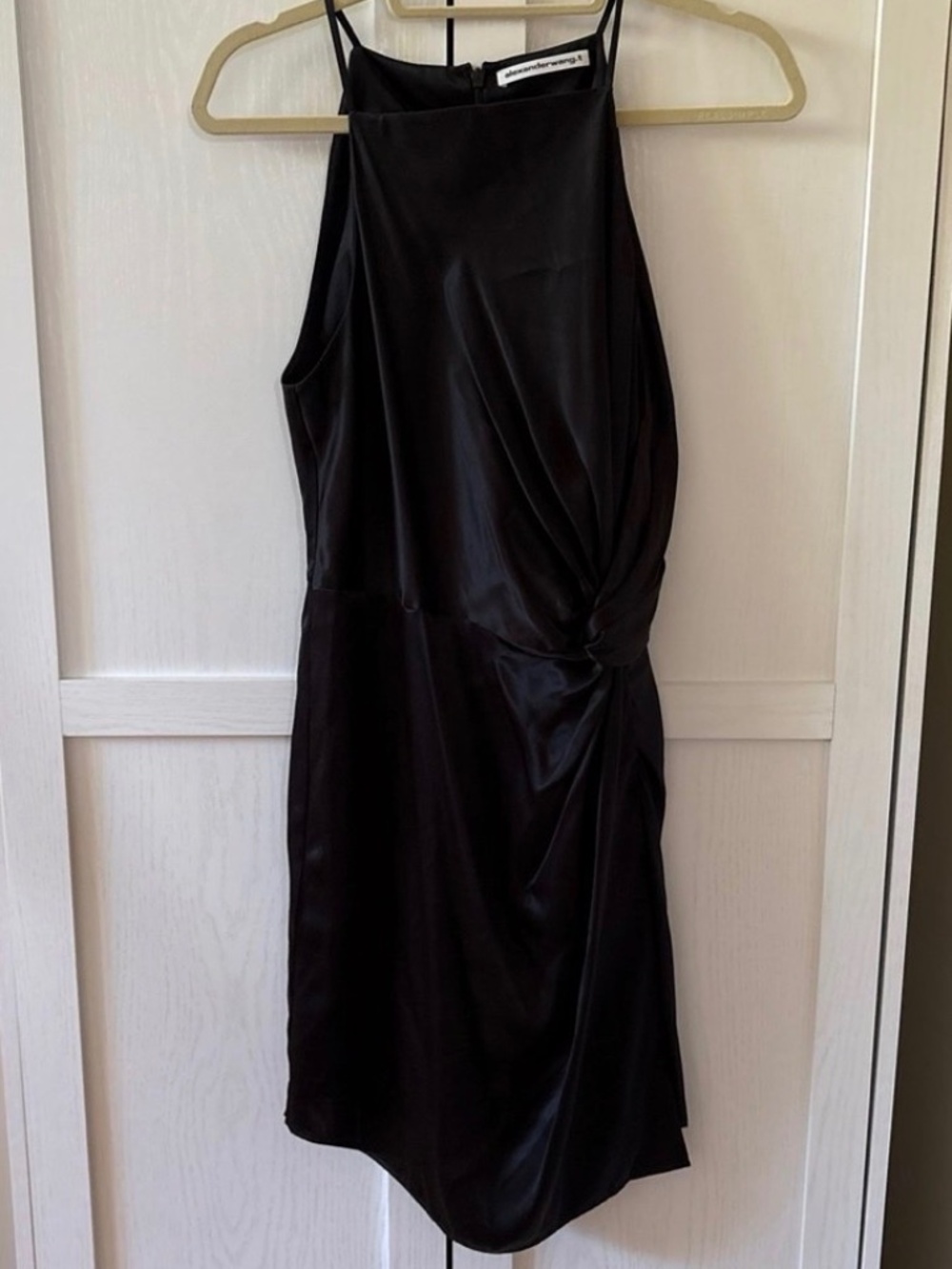 Gorgeous alexanderwang.t black silk halter dress in size 8.